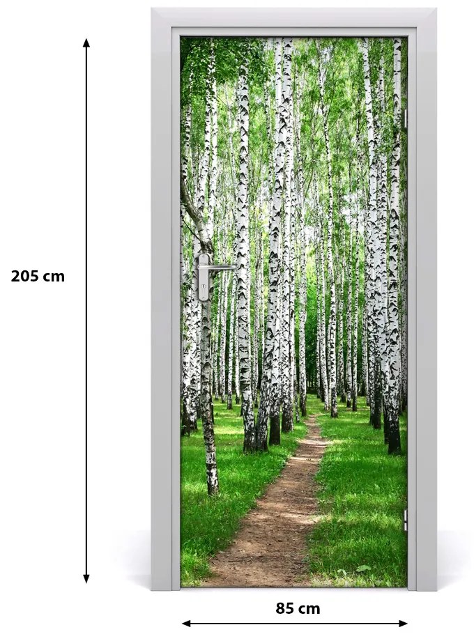 Fototapeta na dvere Břízová les 85x205 cm