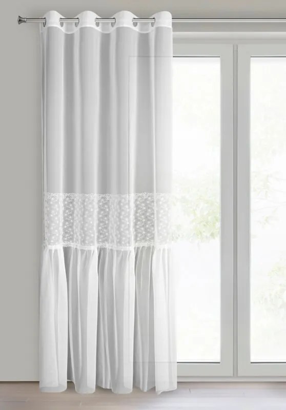 ZÁCLONA LAURI 140 X 250 CM BIELA