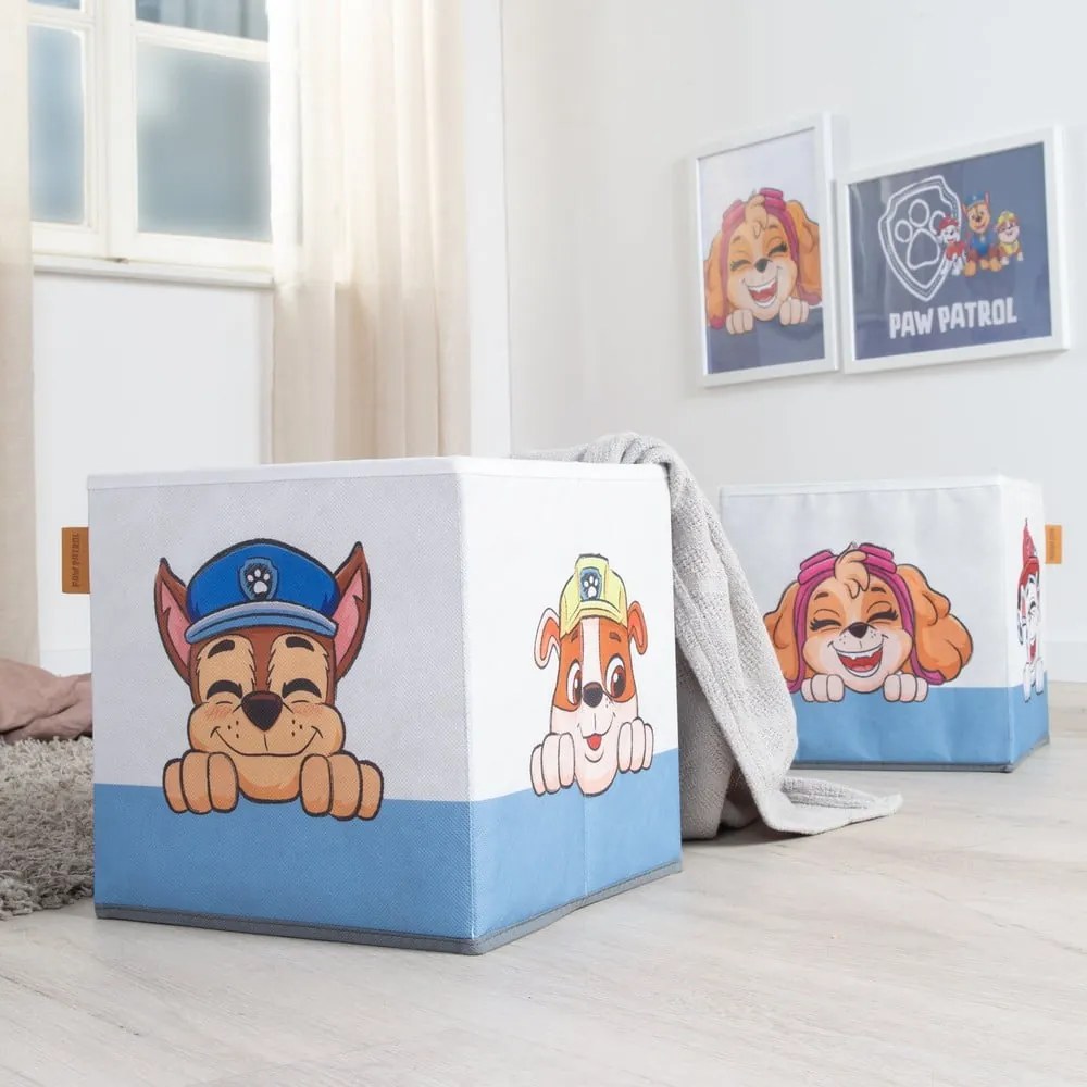 Látkové detské organizéry na hračky v súprava 2 ks 27x27x27 cm Paw Patrol – Roba