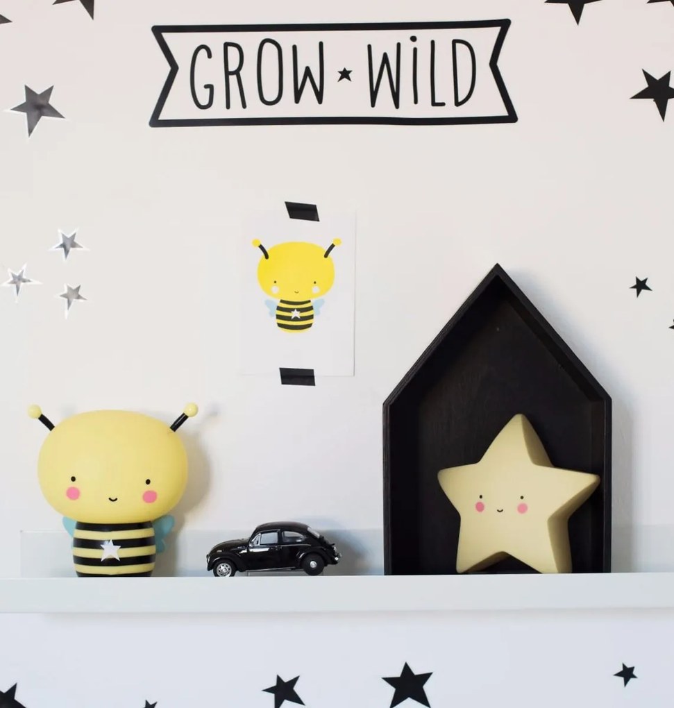 A Little Lovely Company Nočná LED lampička Yellow star