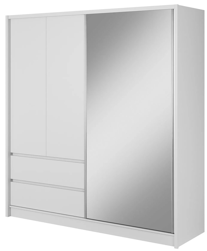Šatníková skriňa RHEA 200 Farba: biela/biela