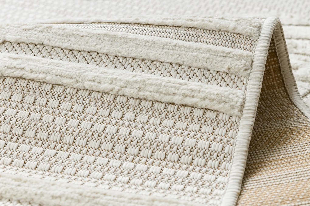 Koberec SANTO SIZAL 1001 Geometrický, biely