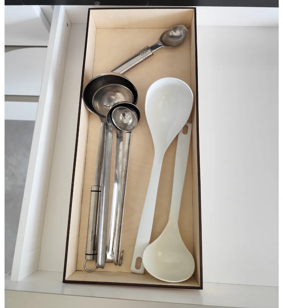 usporadejto.cz Organizér do zásuvky, vložka do zásuvky, drevený VASKY, 45,5 x 20 x 6 cm