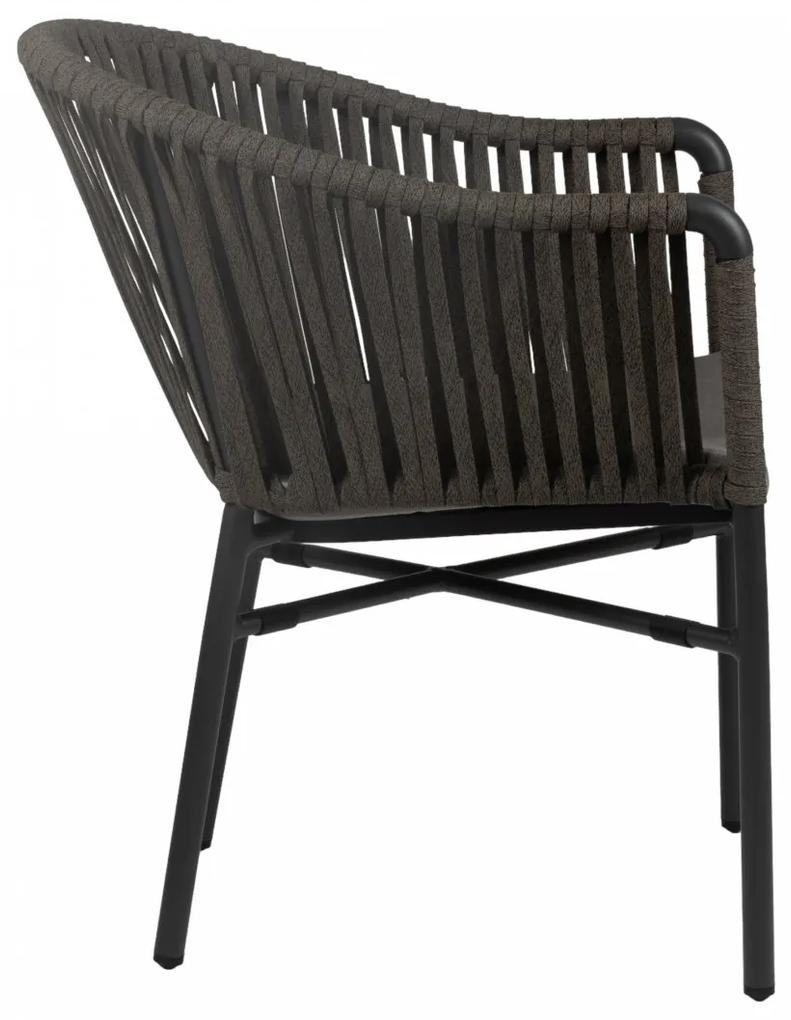 MOHITO záhradná stolička s podrúčkami dark brown