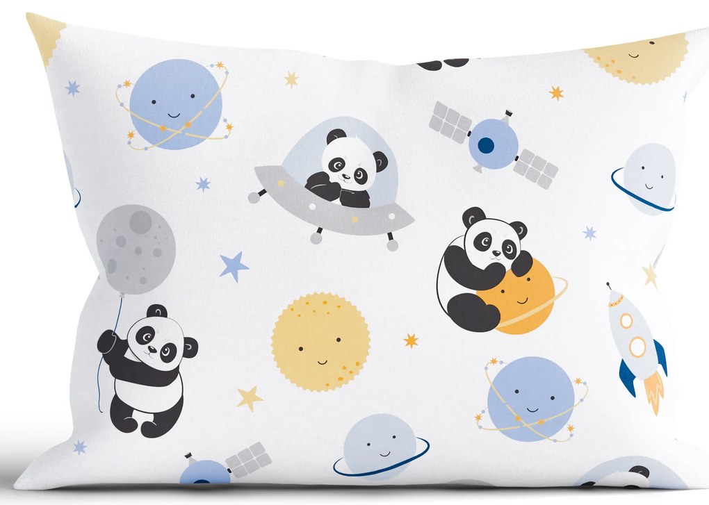 Bavlnená obliečka na vankúš Renforcé 50 × 70 cm – Vesmírna panda
