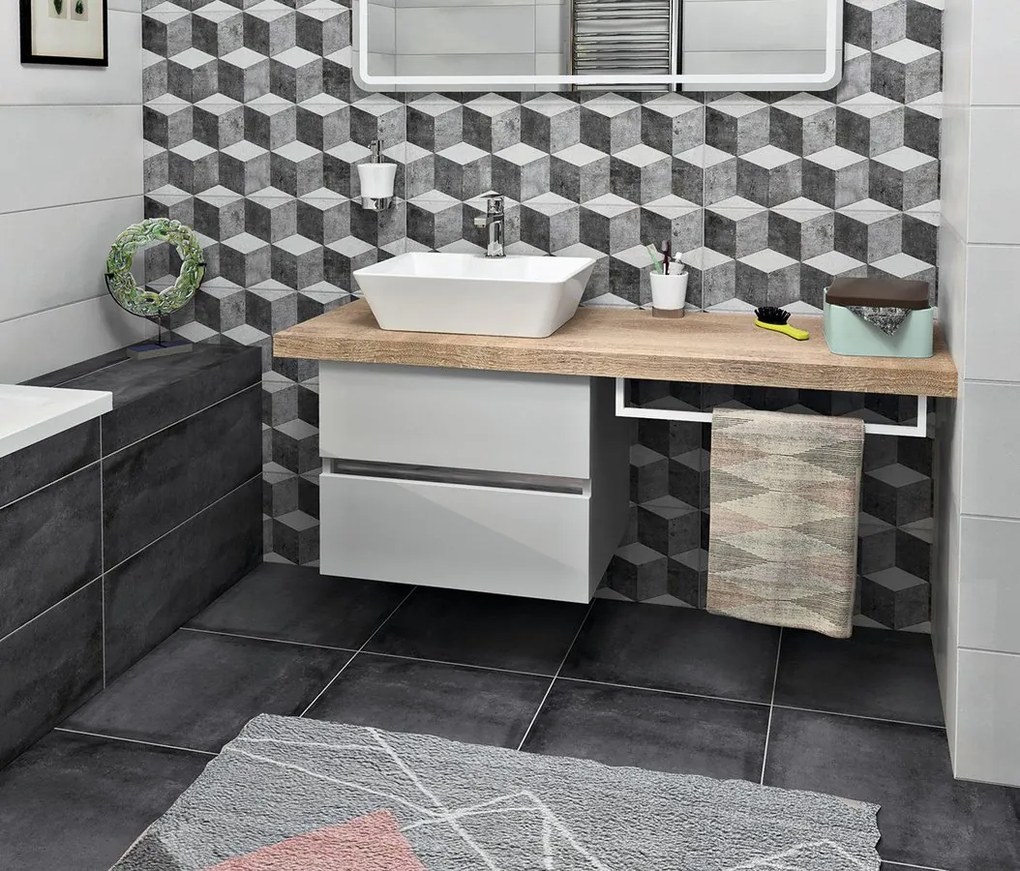 Sapho Sapho, AVICE doska pod umývadlo 100x50cm, hrúbka 5cm, dub Rover, AV104