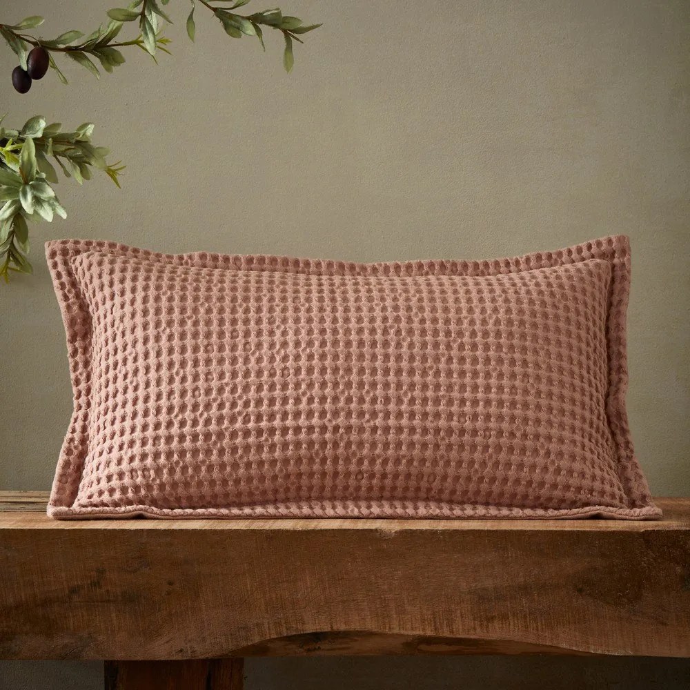 Bavlnený dekoračný vankúš 30x50 cm Jaipur Chunky Waffle – Pineapple Elephant