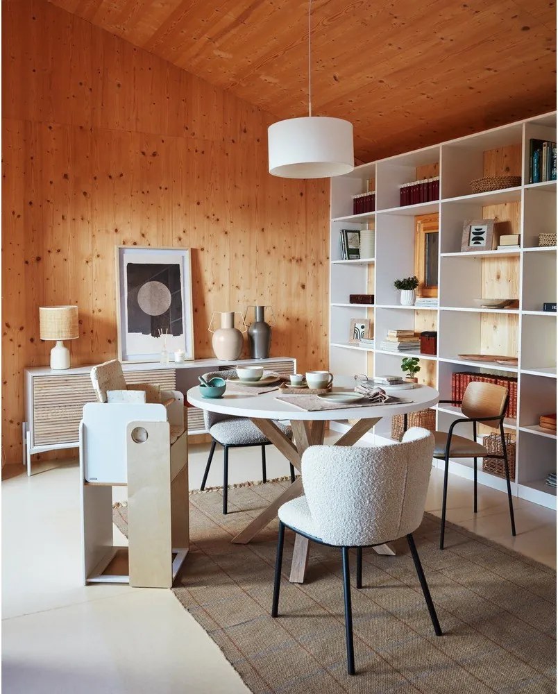 Jedálenská stolička v čierno-prírodnej farbe Maureen – Kave Home