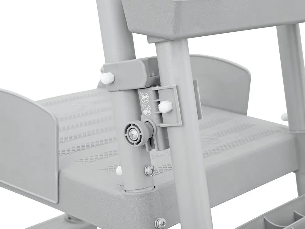 Bazénový rebrík Bestway 132 cm - bezpečný, protišmykový, kovový 58332