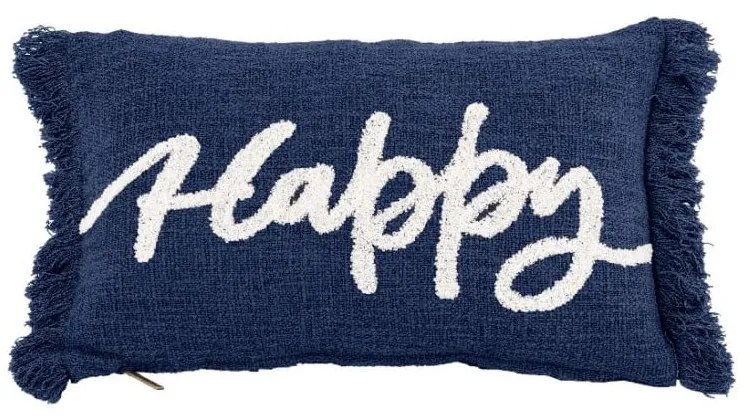 Dekoračný vankúš 50x30 cm Cotton Slub Happy - Tiseco Home Studio