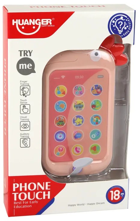 Lean Toys Detský vzdelávací telefón v angličtine - ružový
