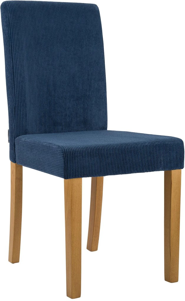 Sada 2 ks jedálenských stoličiek Ina látka cord, antik svetlá - modrá