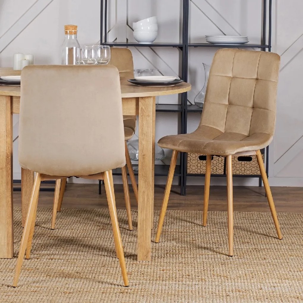 PROXIMA.store - Čalúnená jedálenská stolička FREDY FARBA: béžová, FARBA NÔH: buk