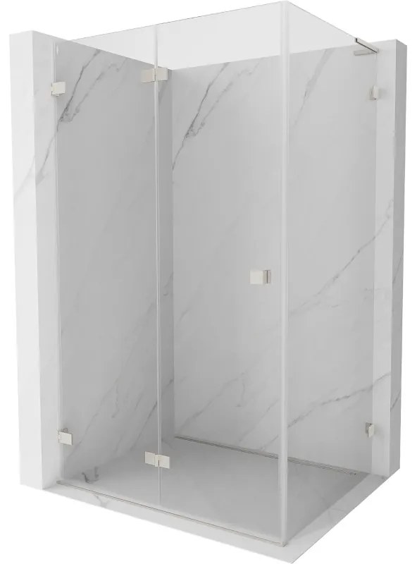 Mexen Lunar-F L, skladací sprchový kút ľavý 85 x 70 cm, 8mm číre sklo, oceľový profil, 836L-085-070-97-00-L