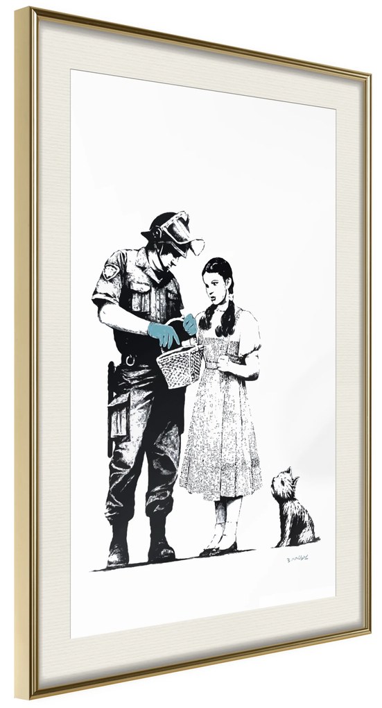 Artgeist Plagát - Dorothy and Policeman [Poster] Veľkosť: 30x45, Verzia: Zlatý rám