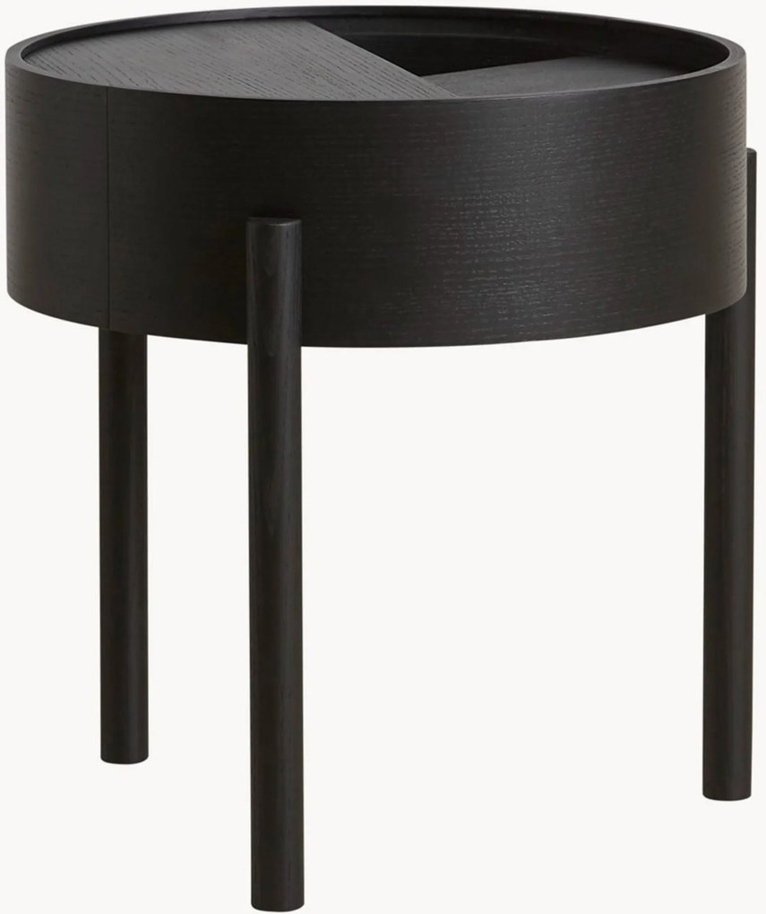 Okrúhly drevený konferenčný stolík's úložným priestorom Arc