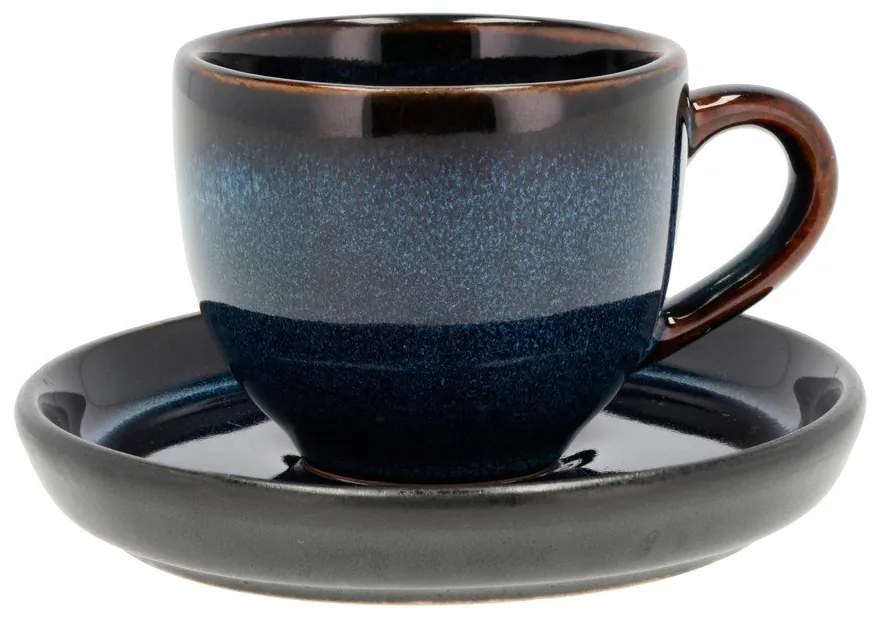 Čierna/modrá keramická šálka na espresso 70 ml Gastro Dark Blue/Black – Bitz