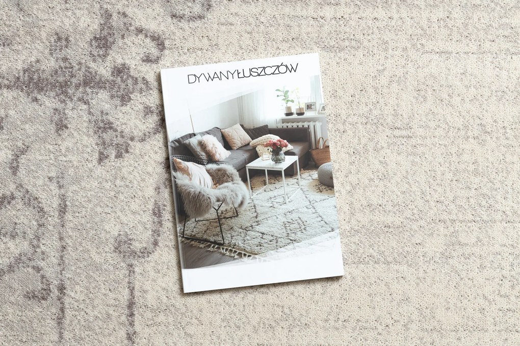 Koberec vlnený ANGEL 6623 / 52022 ornament, s rámom, béžový