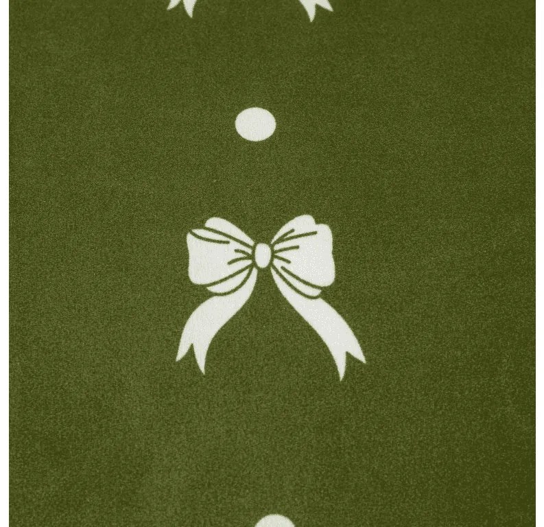 Mikroflanelové obliečky WHITE BOW zelené Rozmer obliečky: 70 x 90 cm | 140 x 220 cm