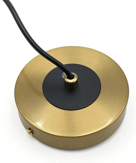 Luster na lanku ROLLO 1xE14/5W/230V zlatá/dymová béžová