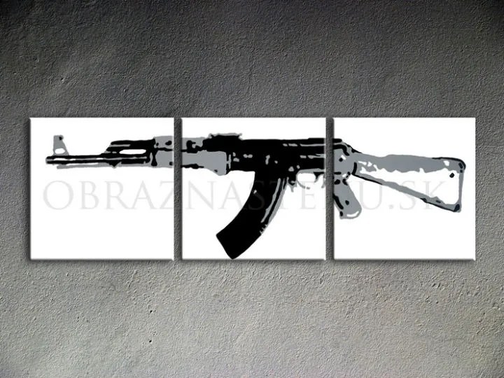 Ručne maľovaný POP Art obraz Kalashnikov | rôzne rozmery