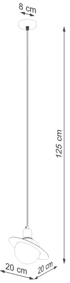 Sollux SL.1358 - Luster na lanku HYPERION 1xG9/8W/230V čierna