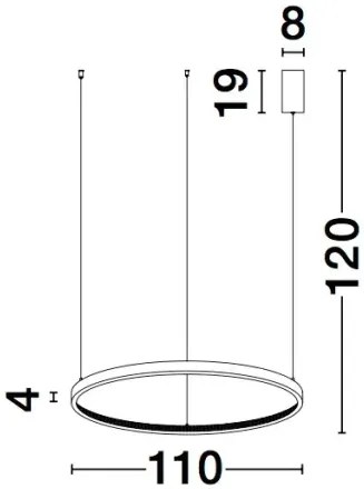 LED luster Preston 110 čierne