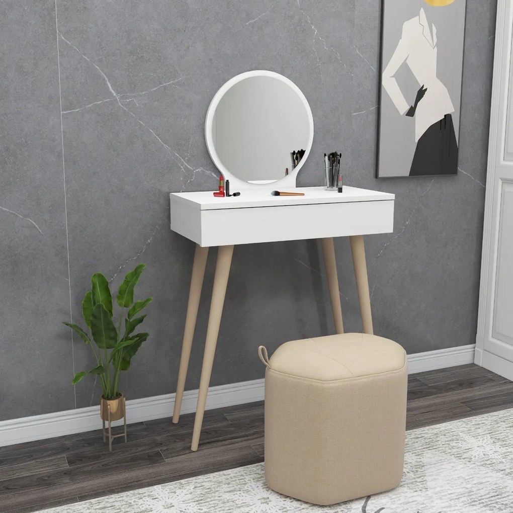 Kozmetický stolík Siena White