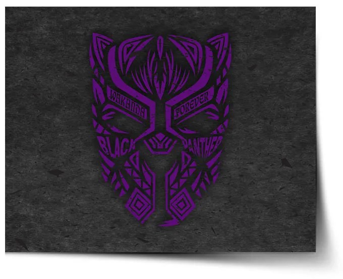 Sablio Plagát BLACK PANTHER wakanda forever Fialový - 60x40 cm