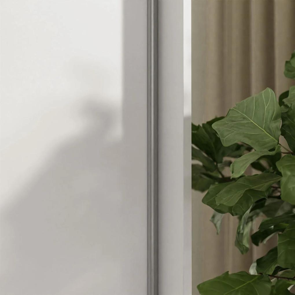 Šatníková skriňa s posuvnými dverami DIANA so zrkadlom biela  250 cm