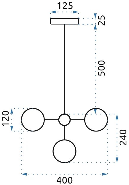 Toolight - Závesné stropné svietidlo 4xE27 APP268-4C, čiarna + dymové sklo, OSW-00648