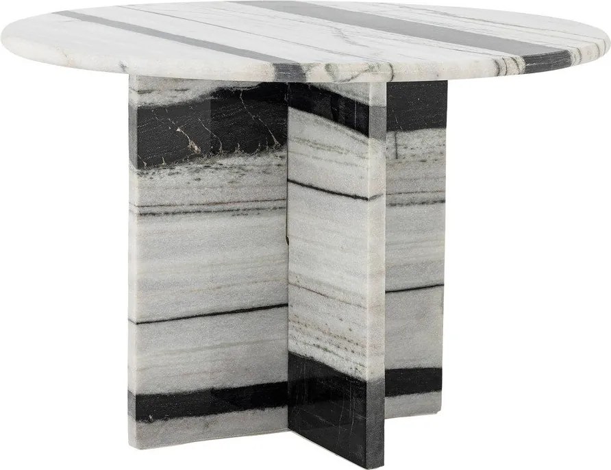 Čierno-biely mramorový okrúhly konferenčný stolík ø 61 cm Rosito – Bloomingville