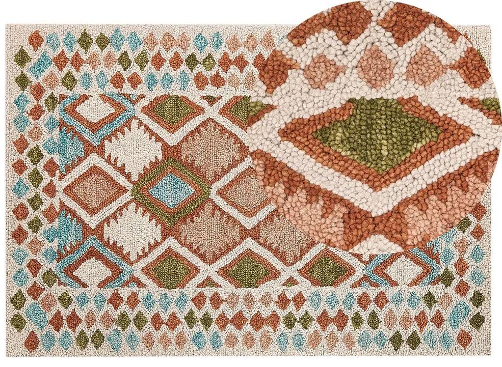 Vlnený koberec 140 x 200 cm viacfarebný ERMENEK Beliani