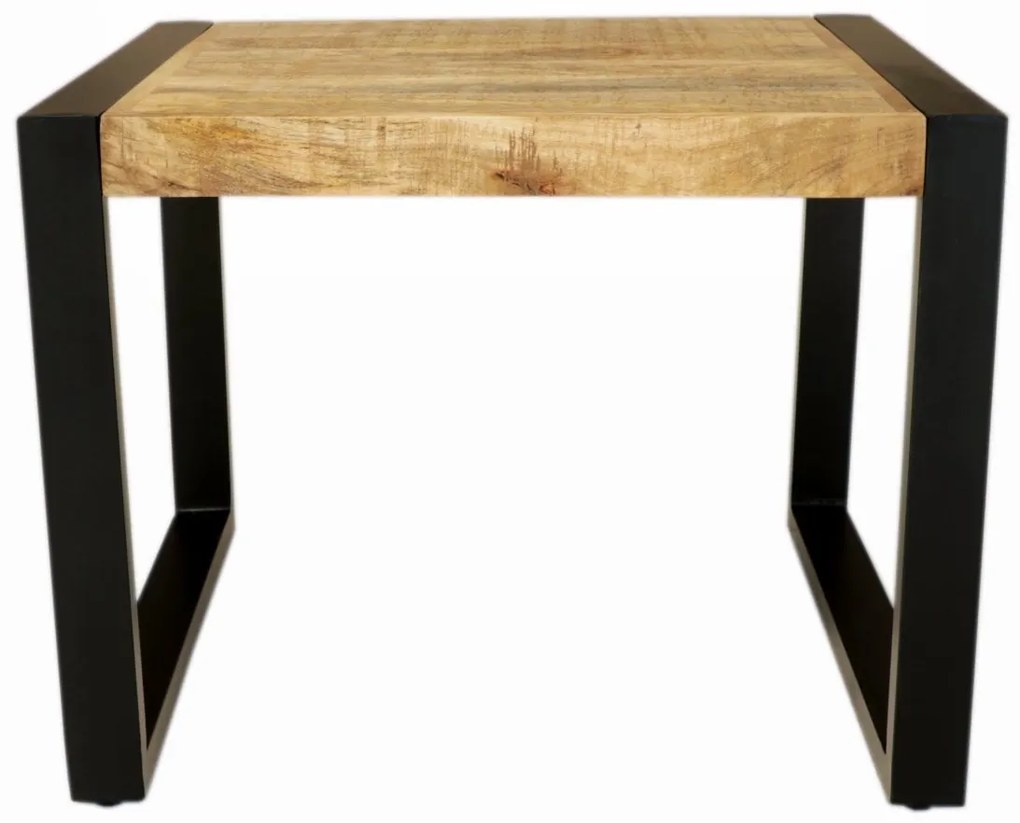 furniture-nabytek.cz - Konferenčný stolík kov drevo mango 60x45x60