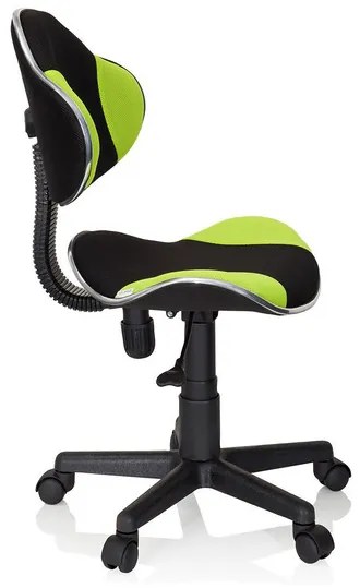 hjh OFFICE Detská otočná stolička KIDDY GTI-2 (čierna/zelená) (100293482)