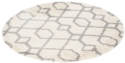 Koberec BOHO L224D béžový / tmavosivý kruh