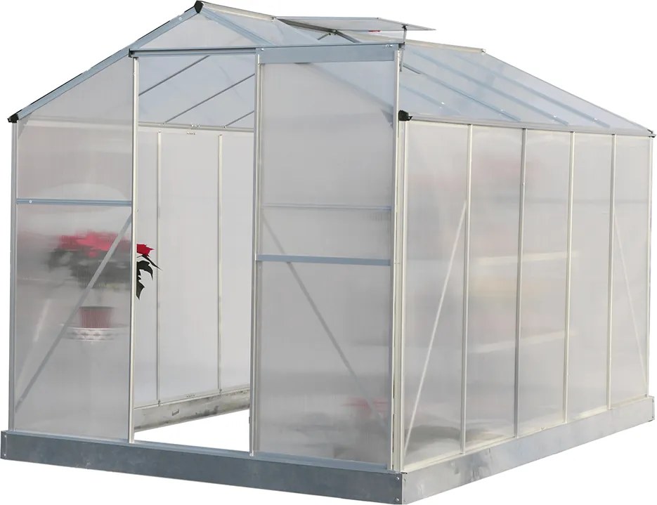 Záhradný skleník, polykarbonát, 190x314x219cm, KACEN TYP 4