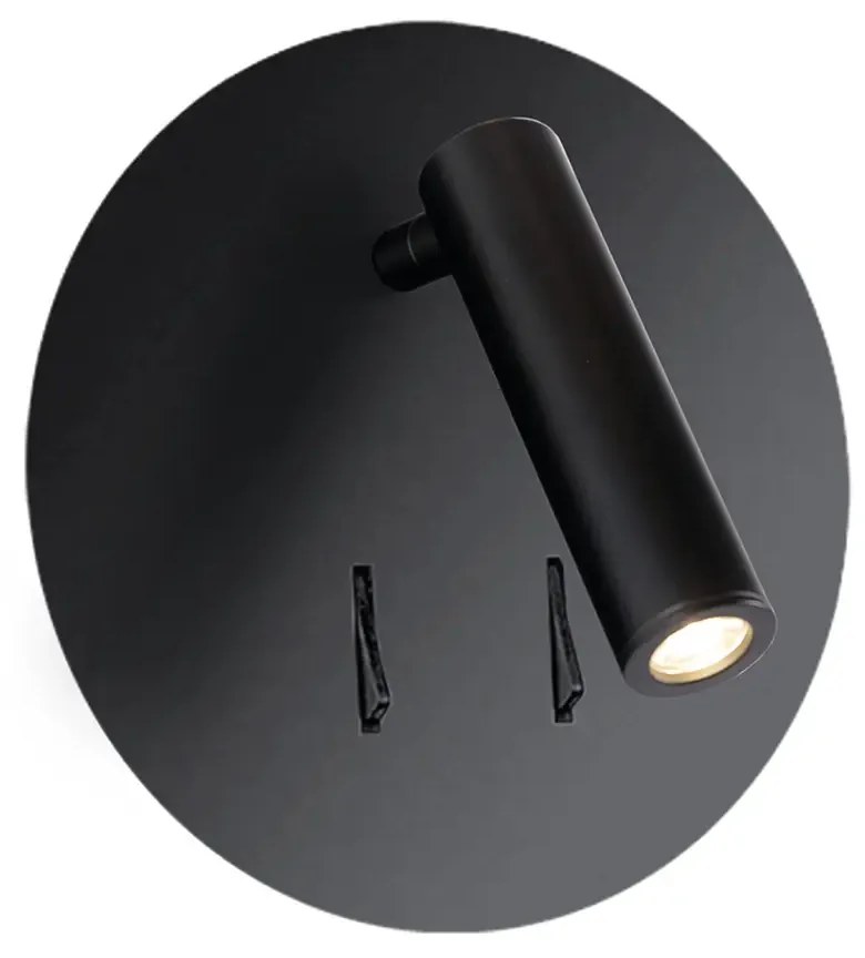 LED nástenné svietidlo Faro čierne