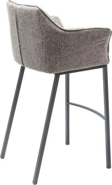Čalúnená barová stolička THINKTANK  sivý polyester, kovové nohy
