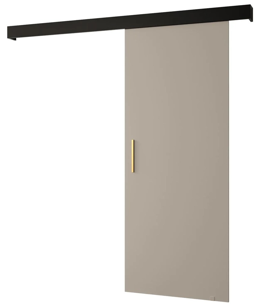 Posuvné dvere 80 cm Slavdro 1 (kašmír + čierna matná). Akcia -6%. Vlastná spoľahlivá doprava až k Vám domov. 1108799