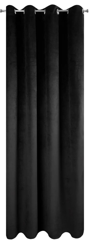 ZATEMŇOVACÍ ZÁVES NA KRÚŽKOCH PIERRE 140X250 CM ČIERNA