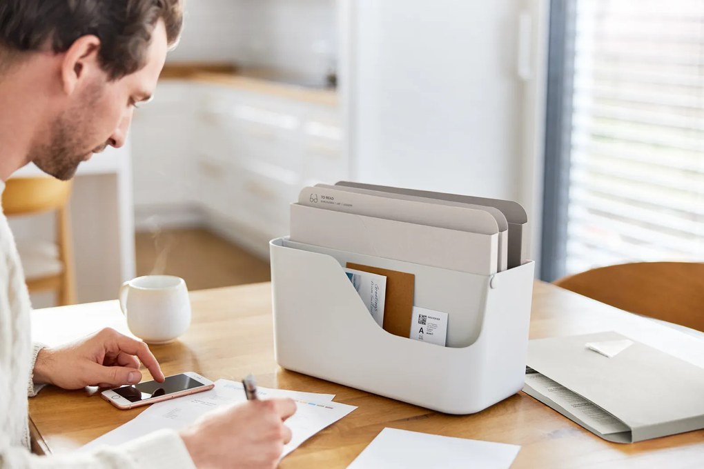 Rotho Organizér na dokumenty a prichádzajúcu poštu, myPAPER ORGANIZÉR - biely