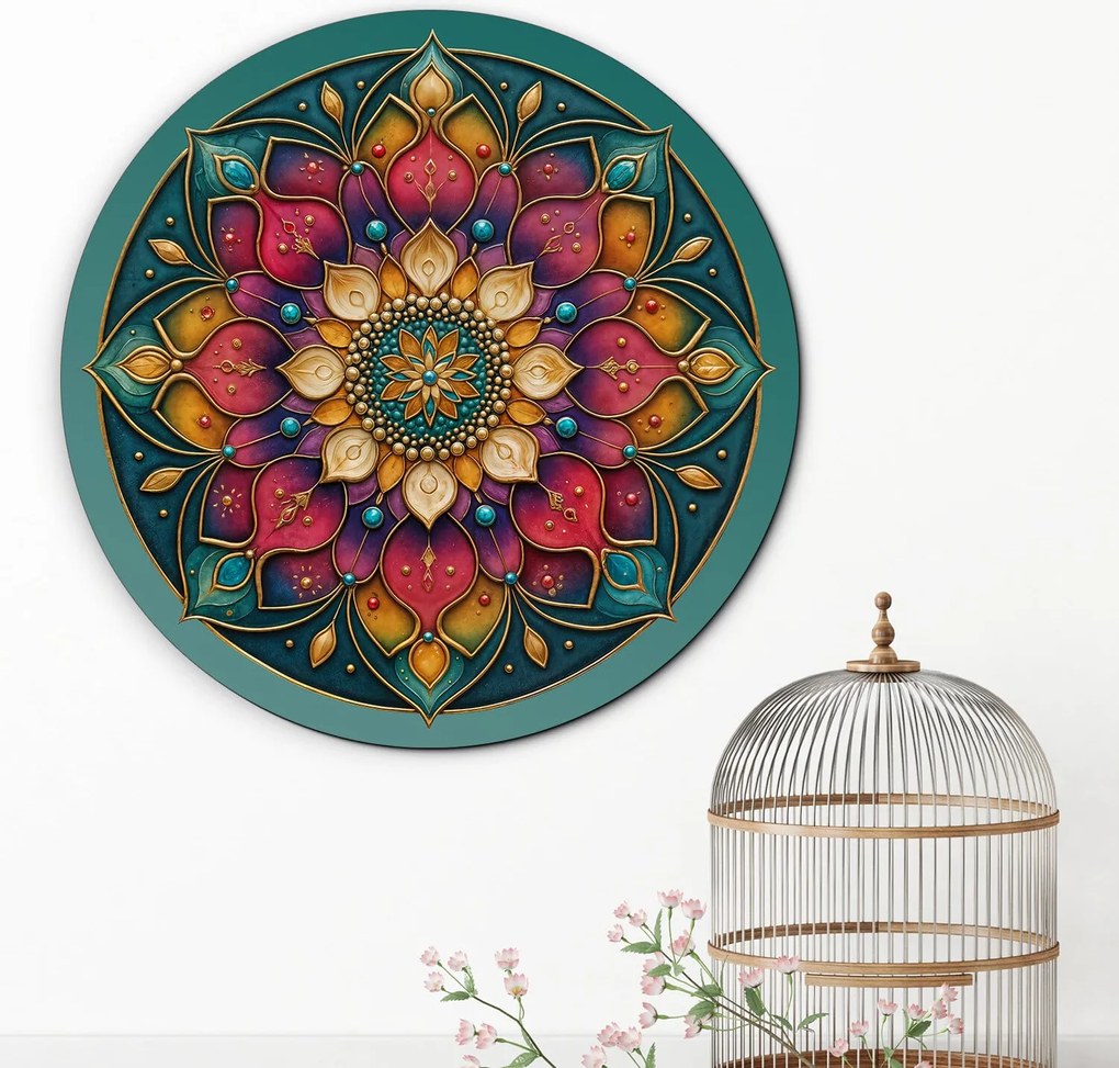 DUBLEZ | Drevený obraz mandaly - Výnimočná