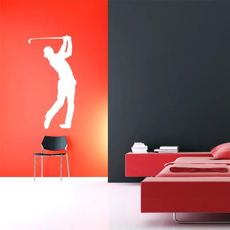Sablio Samolepka na stenu: Golfista - 49x90 cm