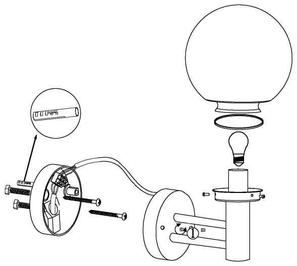 Eglo 30205 - Vonkajšia lampa NISIA E27/60W/230V