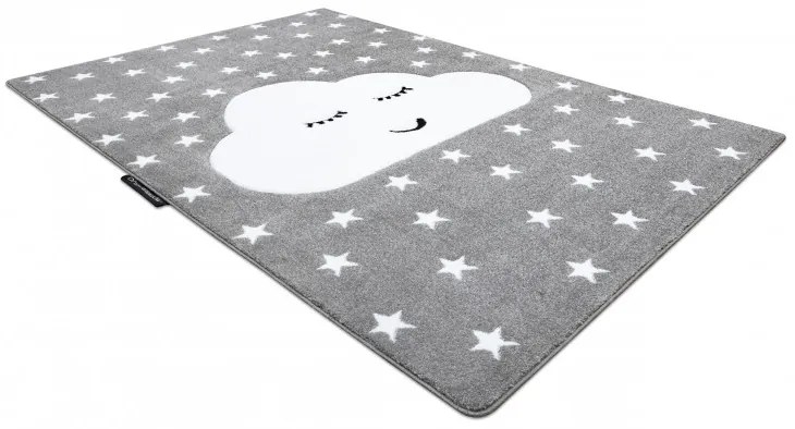Dywany Łuszczów, Detský kusový koberec Petit Cloud stars grey, 140x190, šedá, detská izba