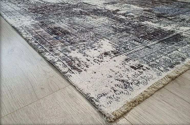 Orientálny koberec s nízkym vlasom Banco 10137-BLUE sivo-modrý Rozmer: 75x150 cm