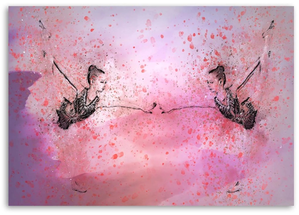 Gario Obraz na plátne Malá baletka pred zrkadlom Rozmery: 60 x 40 cm