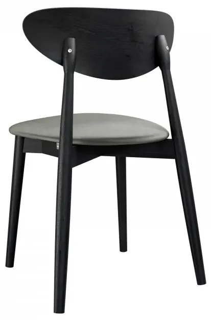 Čalúnená jedálenská stolička KT65/C, Dostupné poťahy: Magic Velvet 2250, Farby: czarny
