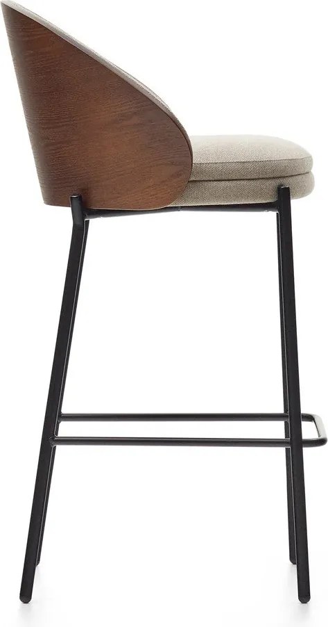 Hnedo-béžová barová stolička (výška sedadla 65 cm) Eamy – Kave Home